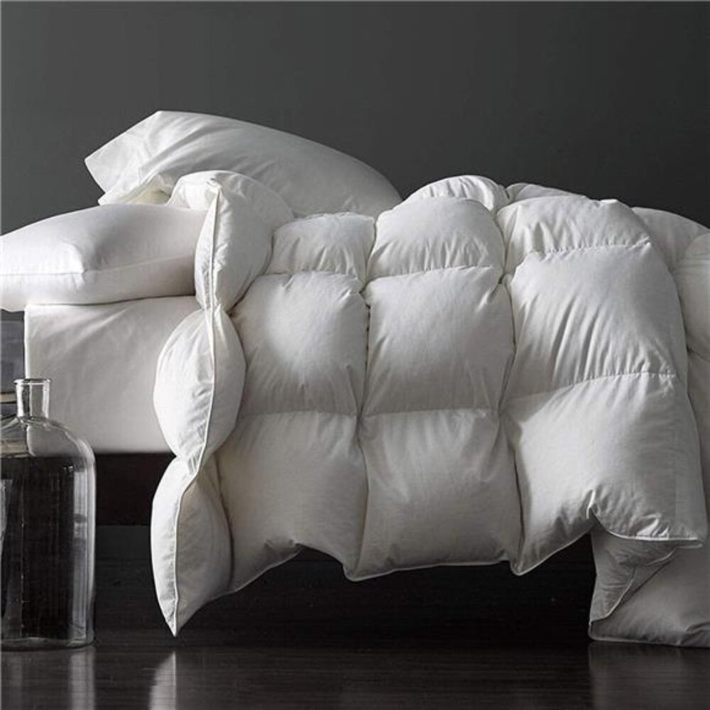 Premium Feathers Down Duvet Insert Comforter King Size All Season Warmth White
